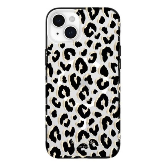 Kate Spade New York City Leopard Protective Case for iPhone 14 Plus MagSafe NWT